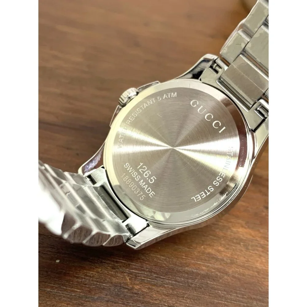 Gucci Women's Watch YA1265047 G-Timeless Swiss Quartz Pink Dial Steel 27mm